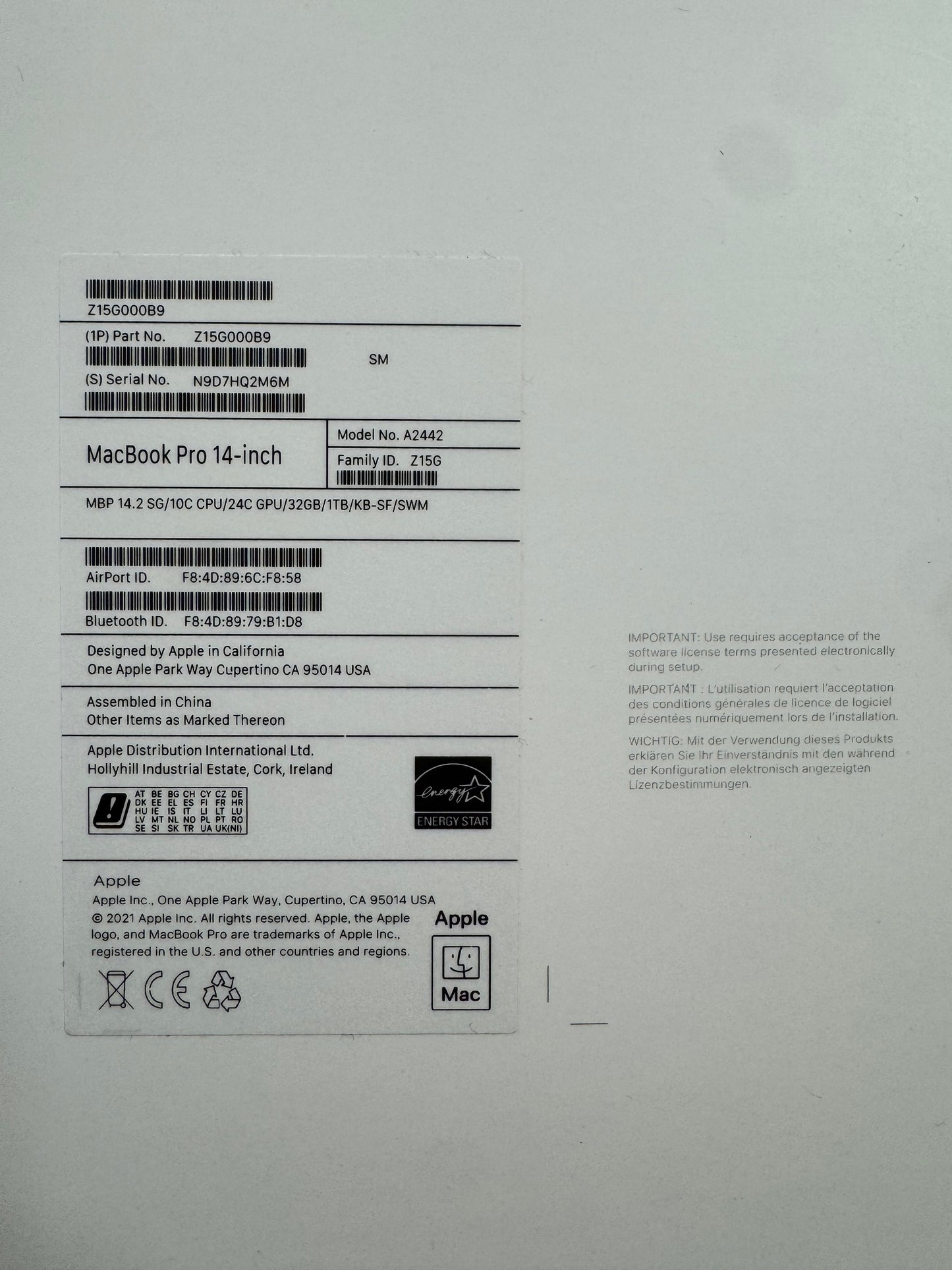 Apple MacBook Pro 14" M1 Max — 32GB / 1TB (Silver)
