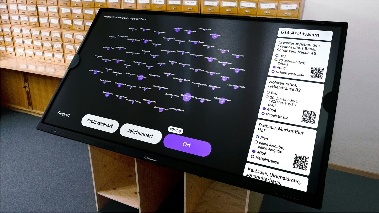 82" Kindermann 4K Touch Display + Custom Stand