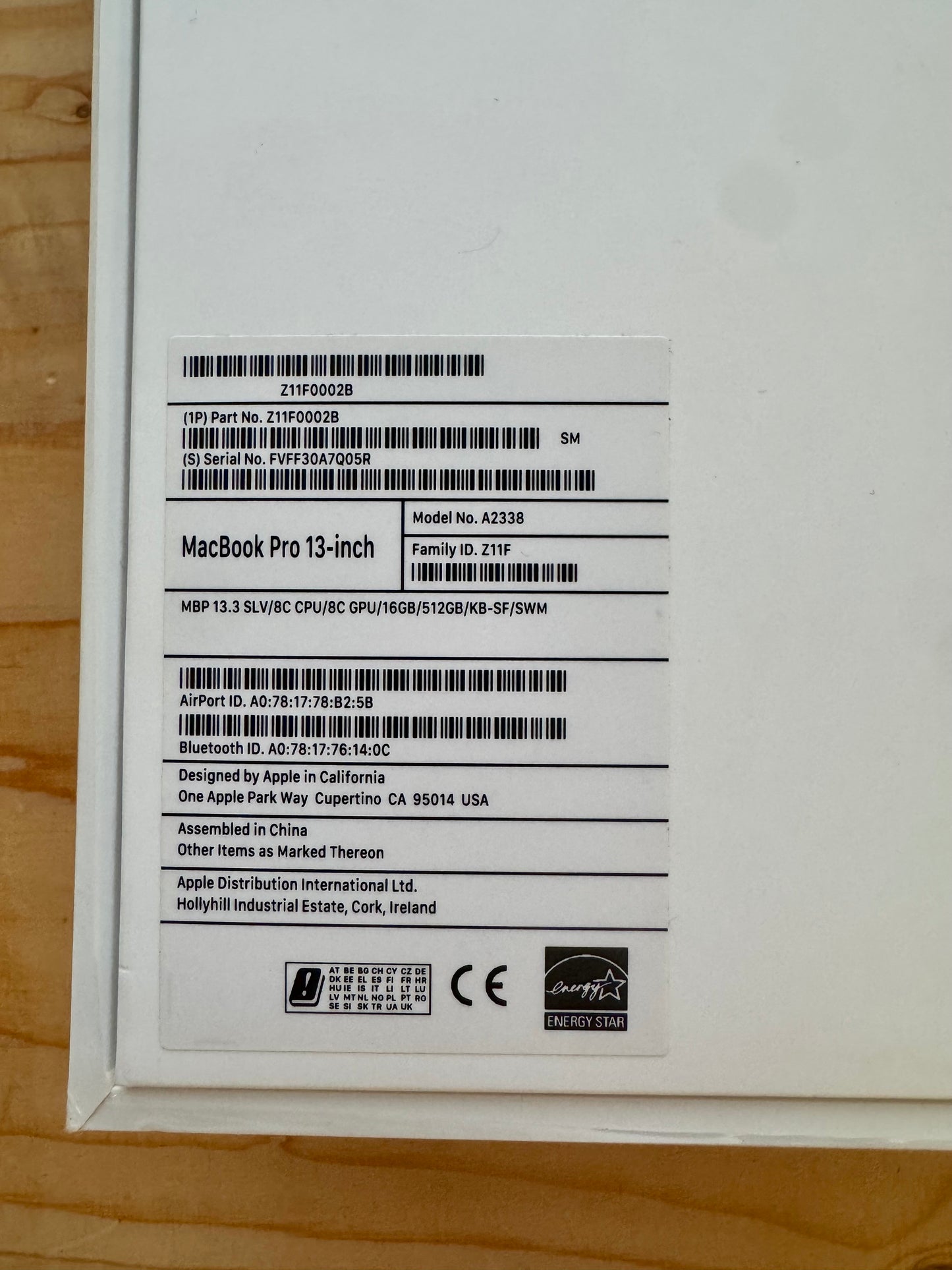 Apple MacBook Pro 13" M1 — 16GB / 512GB