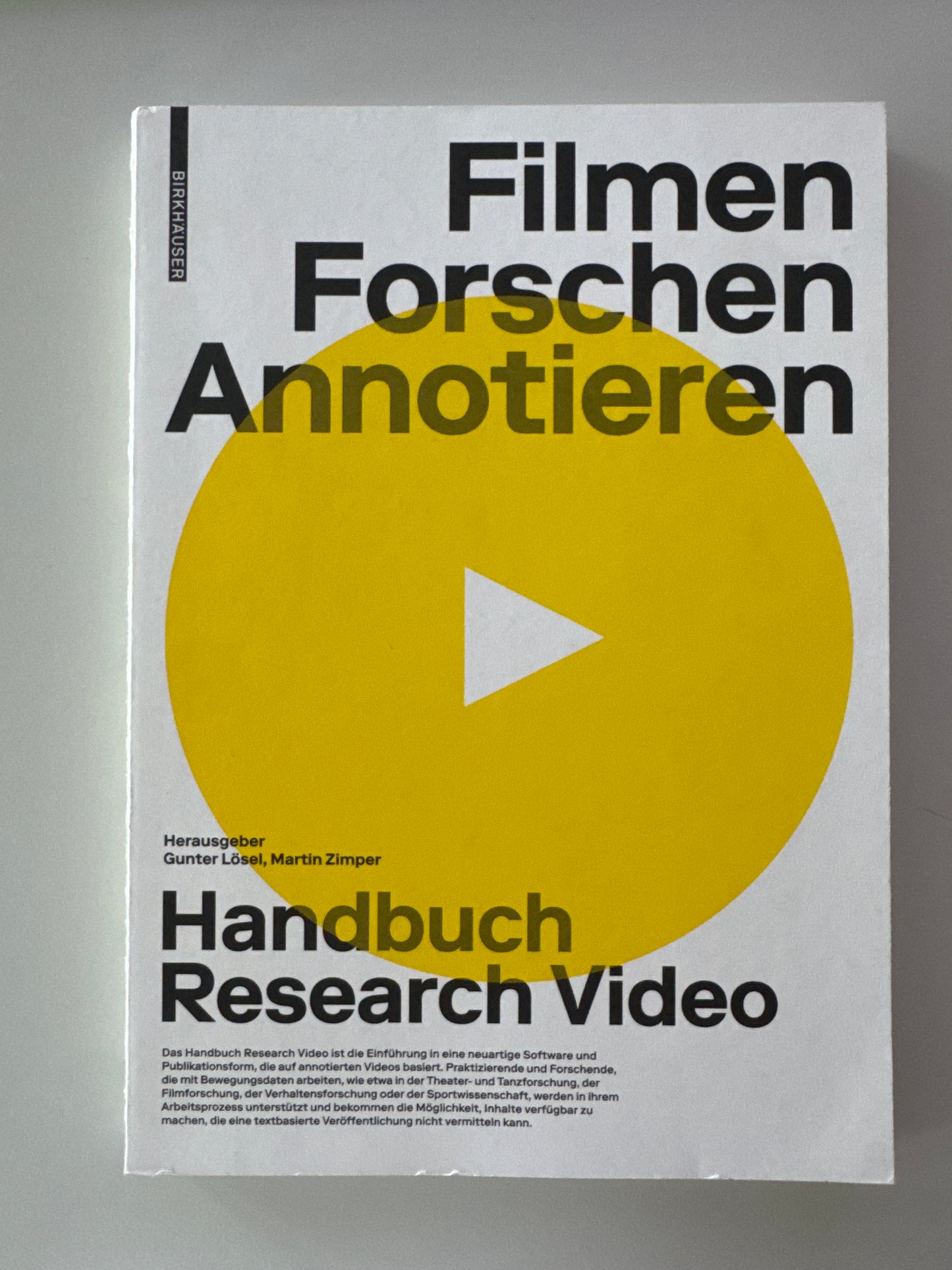 Handbuch Research Video – Filmen, Forschen, Annotieren